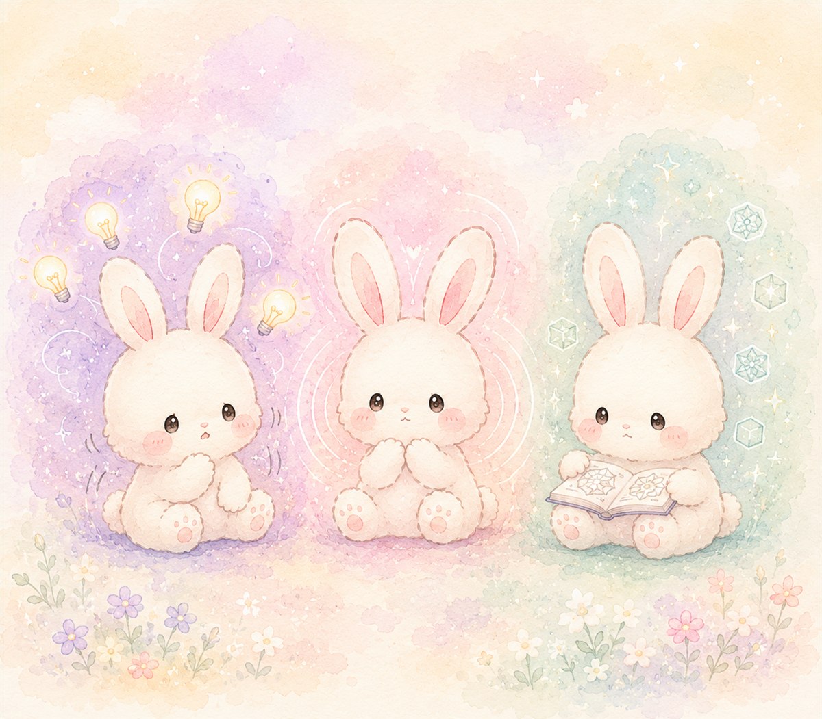 ひらめき・つながり・学びの3匹のうさぎ